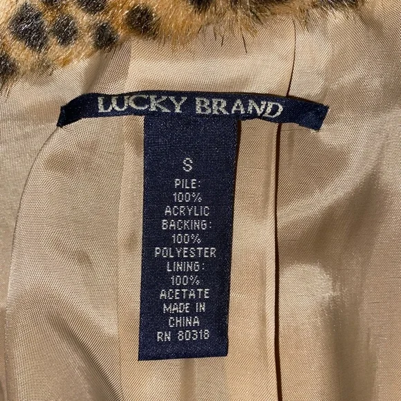 lucky brand leopard jacket size small - Picture 2 of 7